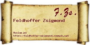 Feldhoffer Zsigmond névjegykártya