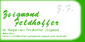 zsigmond feldhoffer business card